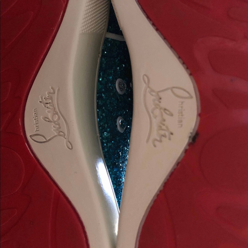 Christian CL Louboutin Rantus Orlato Louis Flat "Glittery Disco Ball"